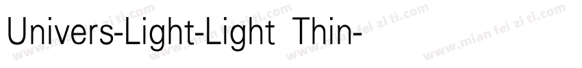 Univers-Light-Light Thin字体转换